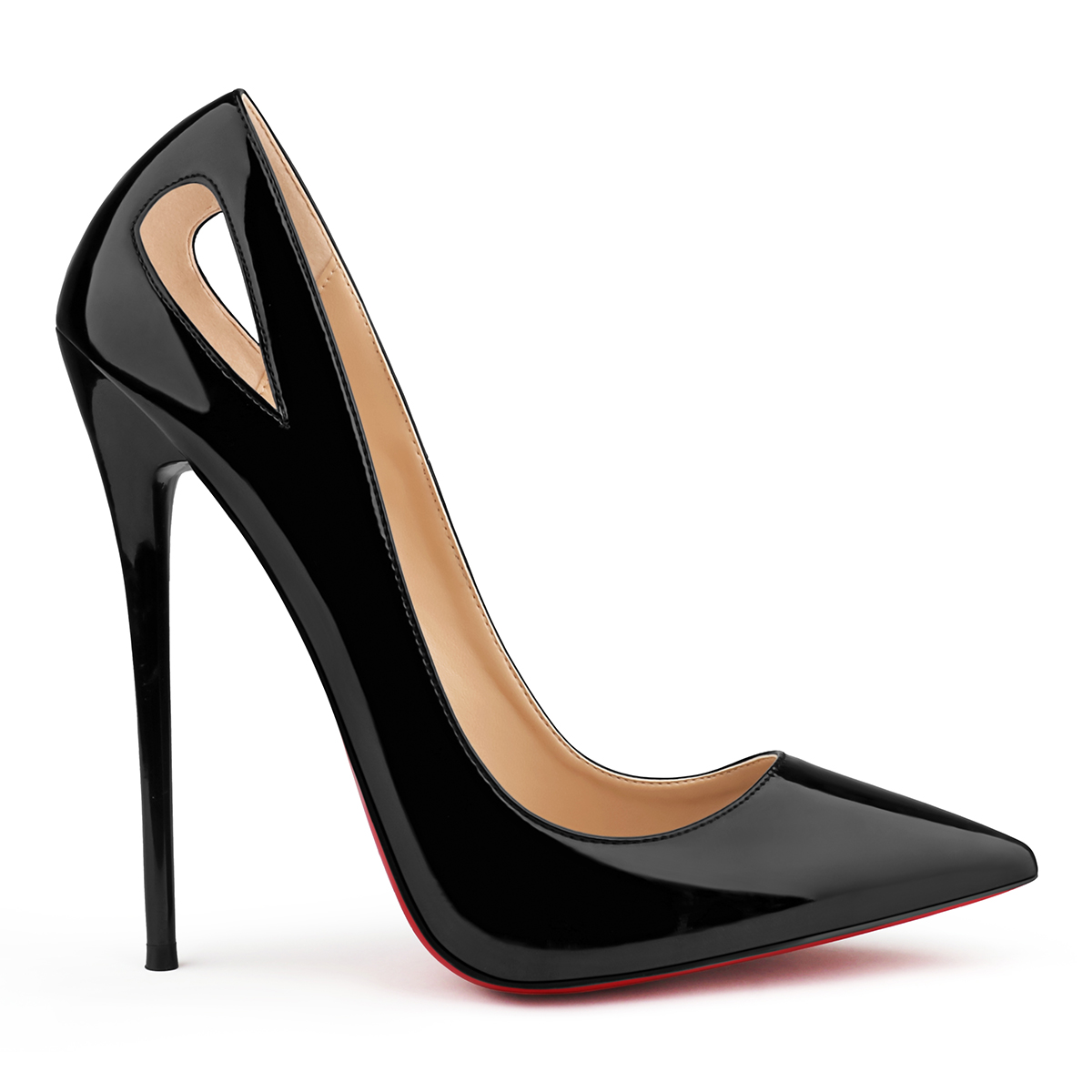 160mm Sky-High High Heels Red Bottom Shoes Classic Pointed Stiletto Heels-MERUMOTE