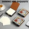 (US Local)5D DIY PU Santa Claus Diamond Painting Notecard Box Gem Art Note Holder