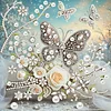 (Pre-Framed)Diamond Painting-DIY Crystal Rhinestone Snowy Butterfly(25x25cm)
