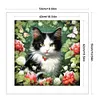 Flowers And Cats-11CT Stamped Cross Stitch 50*50cm/19.69*19.69in