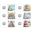 6pcs Diamond Painting Greeting Cards DIY Diamond Art Cards Crafts (Birthday)
