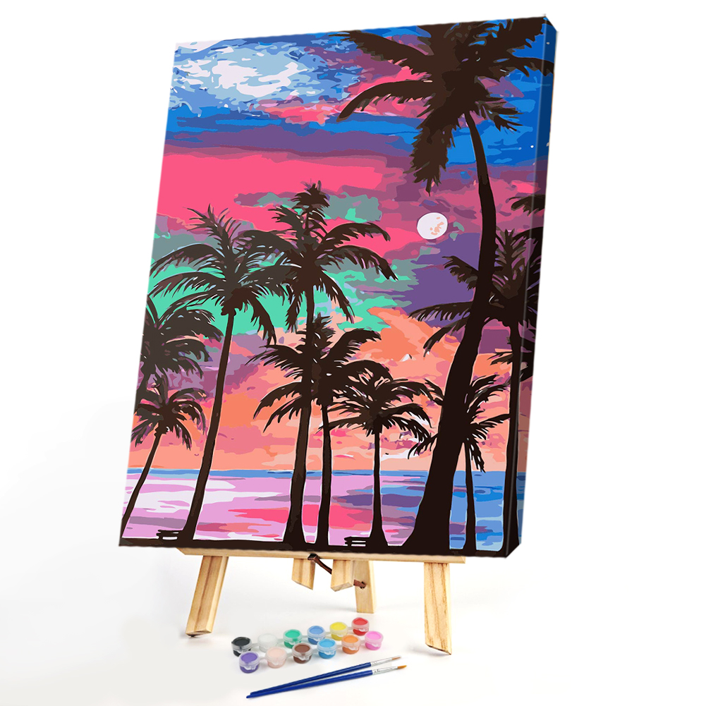 

40*50CM Paint By Numbers-Coconut Tree, 501 Original
