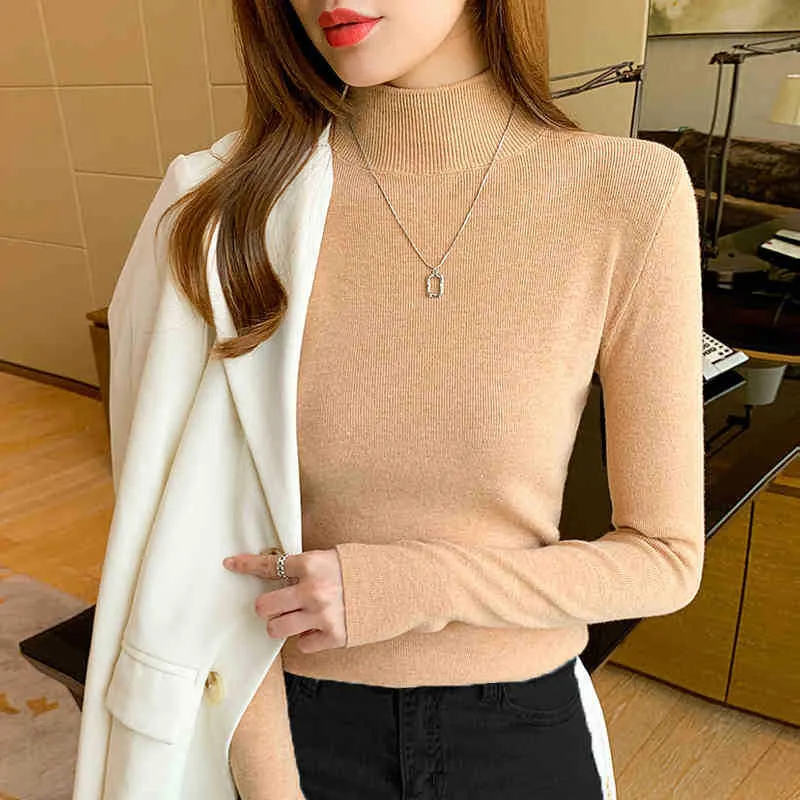 Brownm Brownm Women's Half-High Collar Bottom Shirt With Autumn And Winter Gas Sweater 2024 New High-End Feel Top