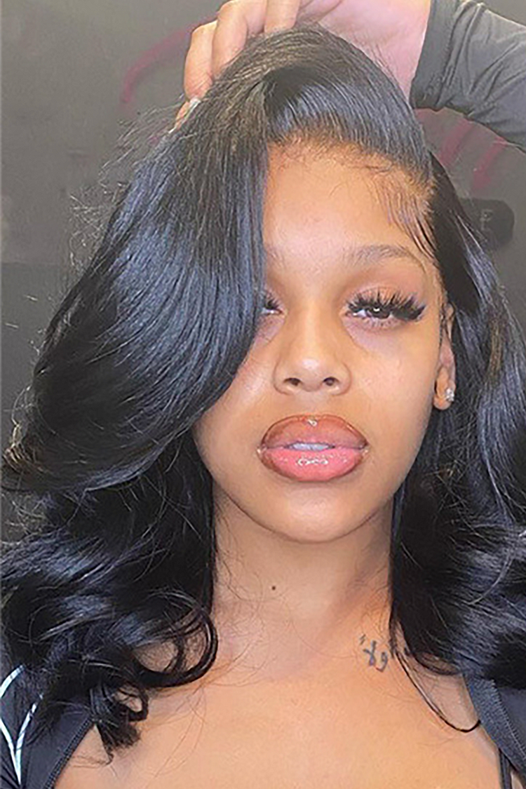 Medium Parted Wavy Curls Wigs