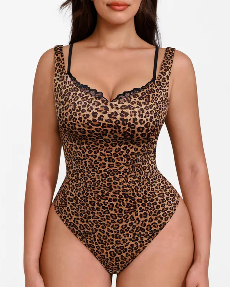 Women's V-neck Lace Tummy-Control Body-Shaping Bodysuit (Pre-Sale)