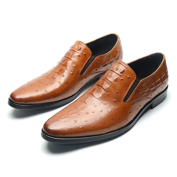 Men's Genuine Leather Exotic Dress Loafer