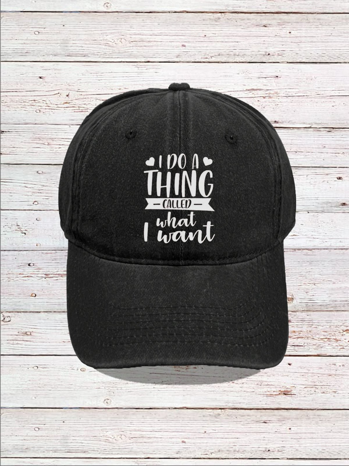 Western Style Retro Washed Distressed Letter Print Baseball Cap
