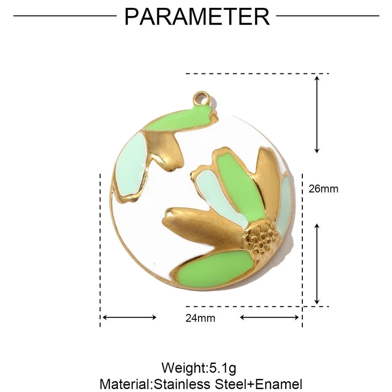 3 PCS/Package 8 * 20mm 304 Stainless Steel Leaf Flower Pendant Jewelry Accessories