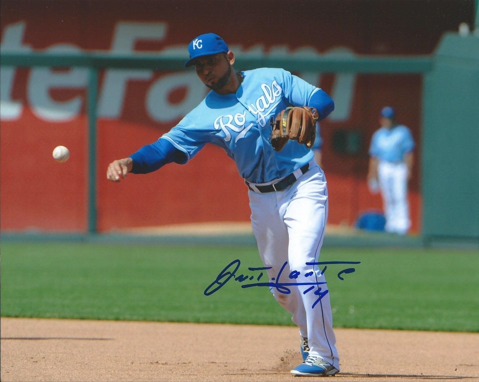 OMAR INFANTE signed autographed KANSAS CITY ROYALS 8X10 Photo Poster painting w/COA