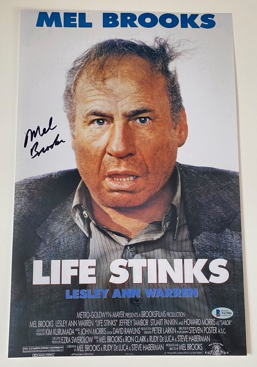 Mel Brooks Signed Autographed LIFE STINKS 11x17 Movie Poster Photo Poster painting Beckett COA