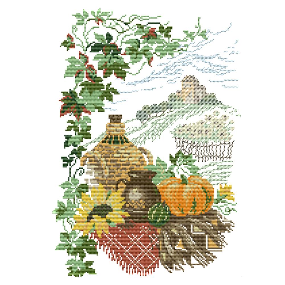 

Harvest Season - 14CT Stamped Cross Stitch - 33*44cm, 501 Original