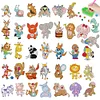 35 PCS DIY Diamond Painting Sticker Gem Sticker Crafts Kits (Elephant Panda Lion)