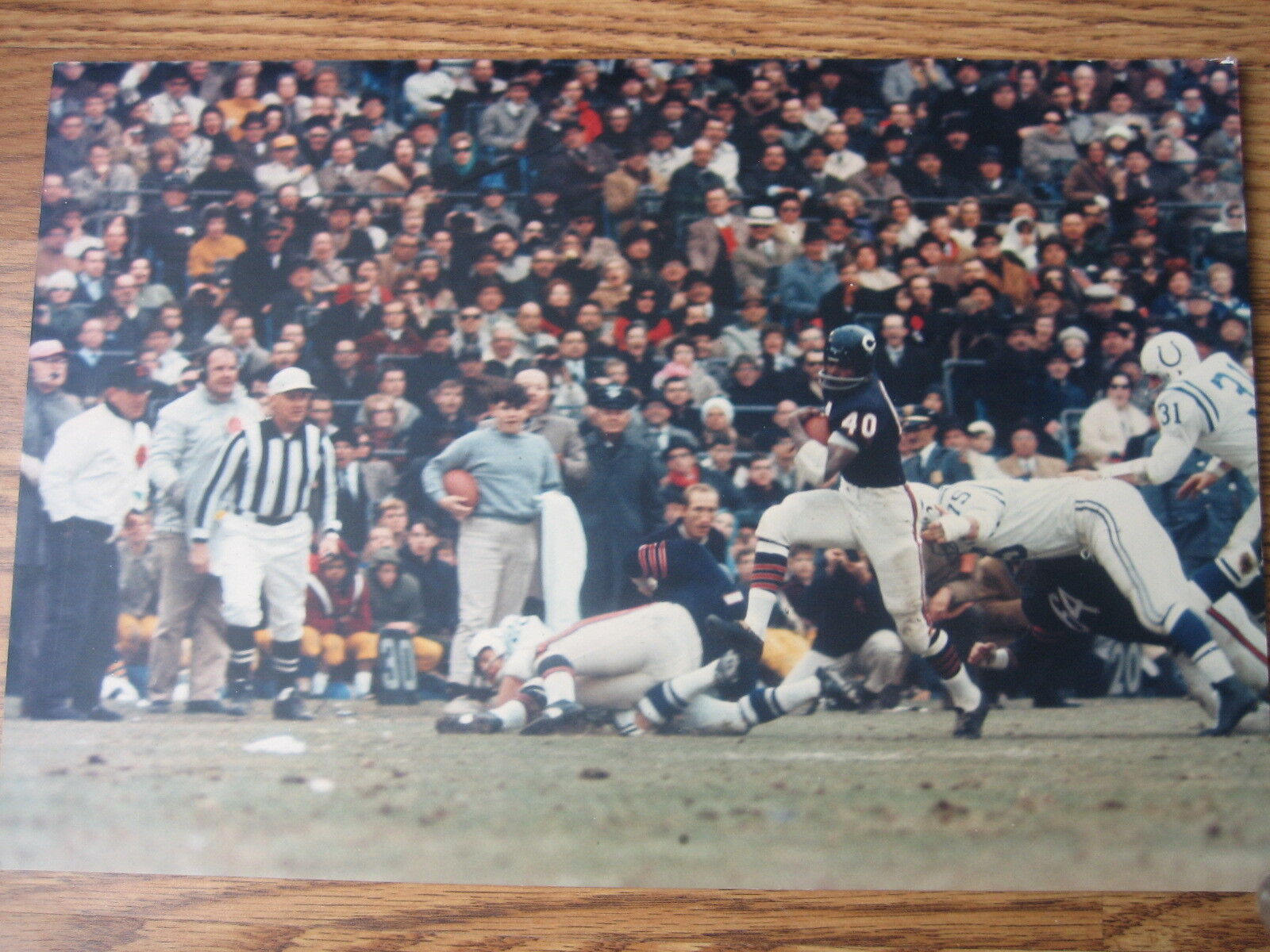 Arthur Rickerby Press Original Photo Poster painting 9 x 13 1/2 Gale Sayers Chicago Bears