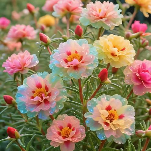 🌹Mixed Gradient Moss Rose—Blooms in 30 days
