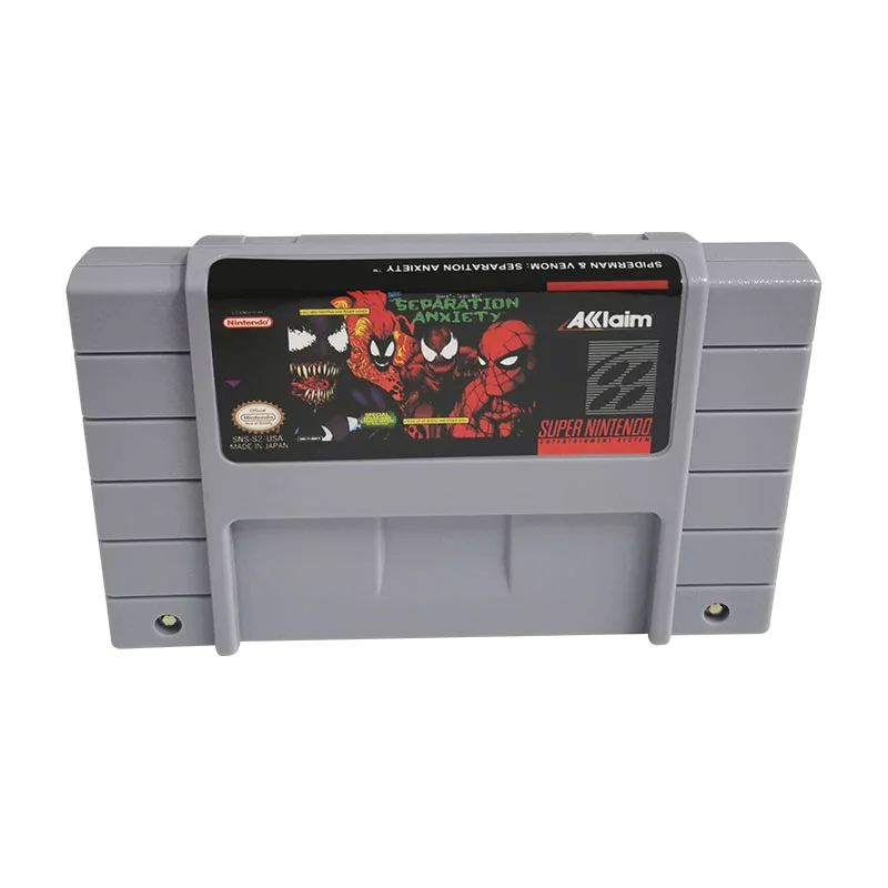 Spider-Man & Venom: Separation Anxiety SNES For Super Nintendo Entertainment System - 16 Bit US Version Game Cartridge