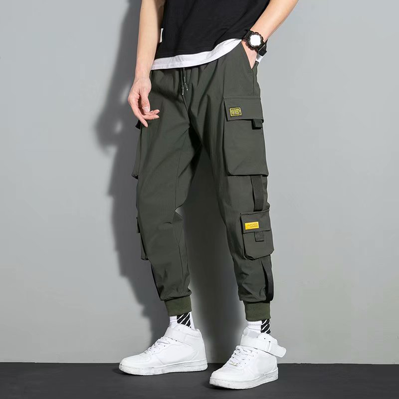 Techwear Functional Dual-pocket Webbing Leggings Cargo Pants / TECHWEAR CLUB / Techwear