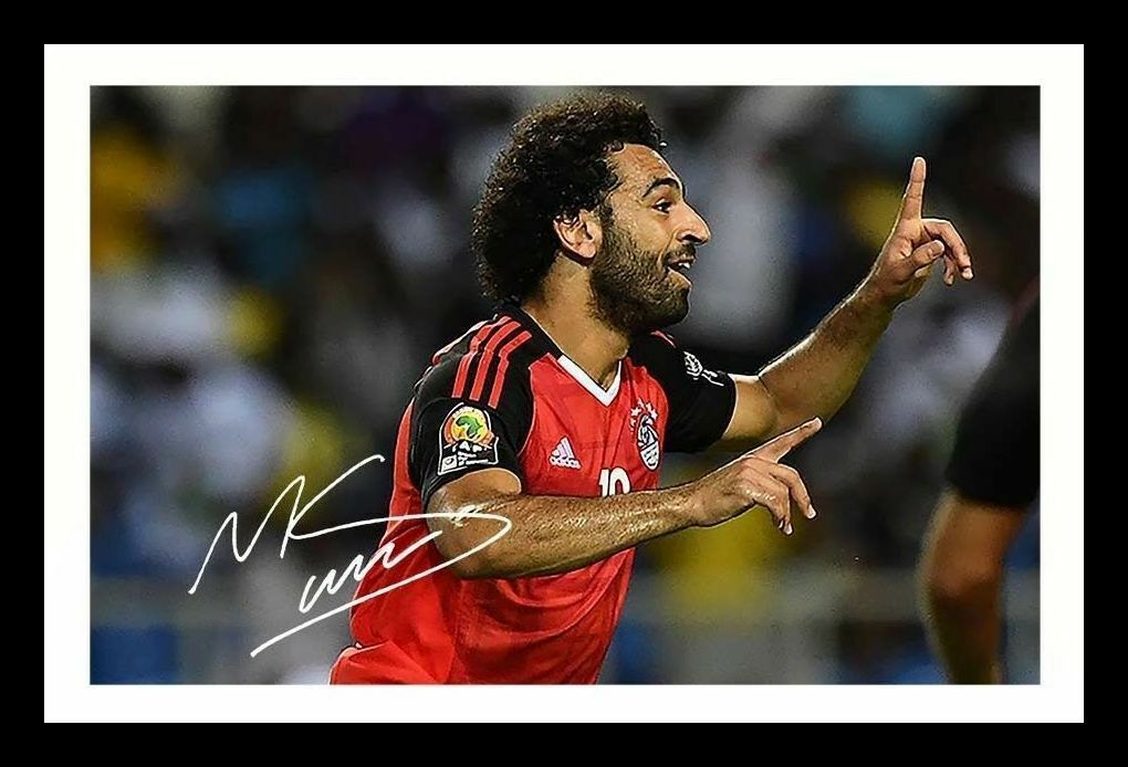 Mohamed Salah - Egypt Autograph Signed & Framed Photo Poster painting