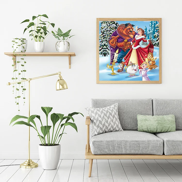 Beauty and Beast 5D Diamond Painting Embroidery Living Room