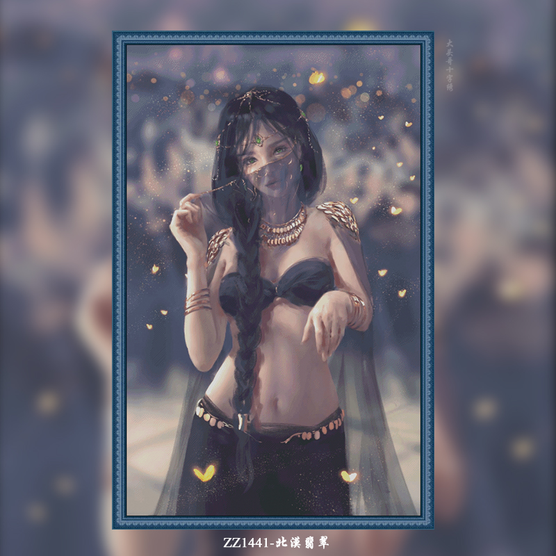 [ZZ1441-Northern Desert Jade]  Painting Fairy Cross Stitch