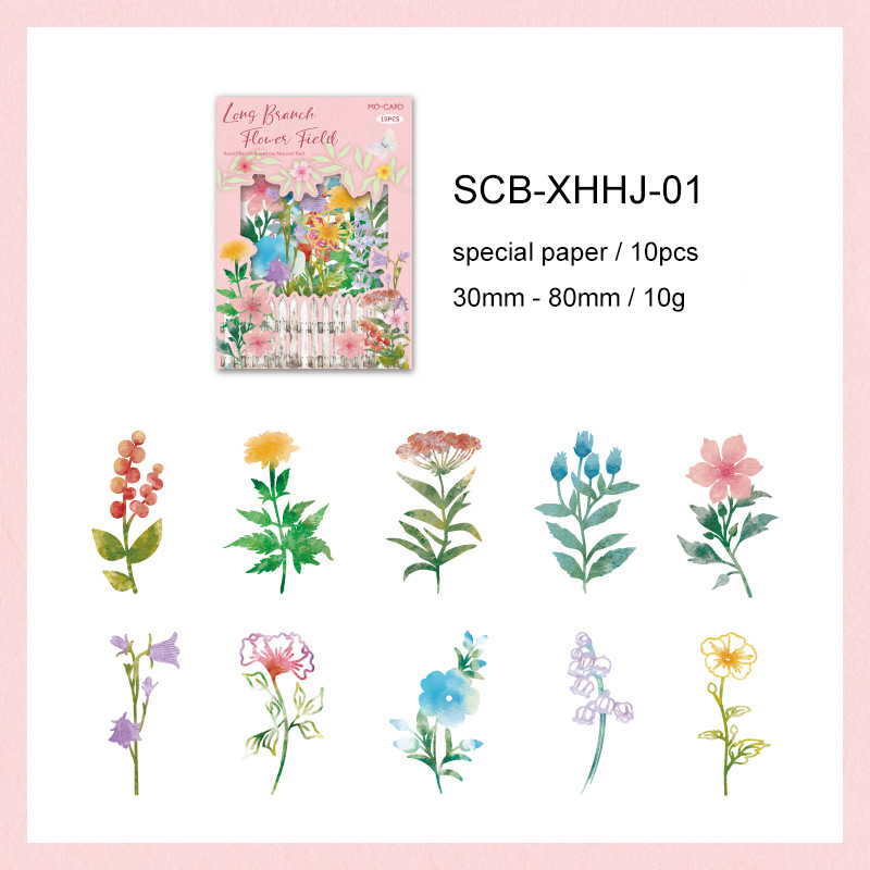 Material Paper - Meet The Flower Season Collection Series Vintage Plant Floral Hollow 