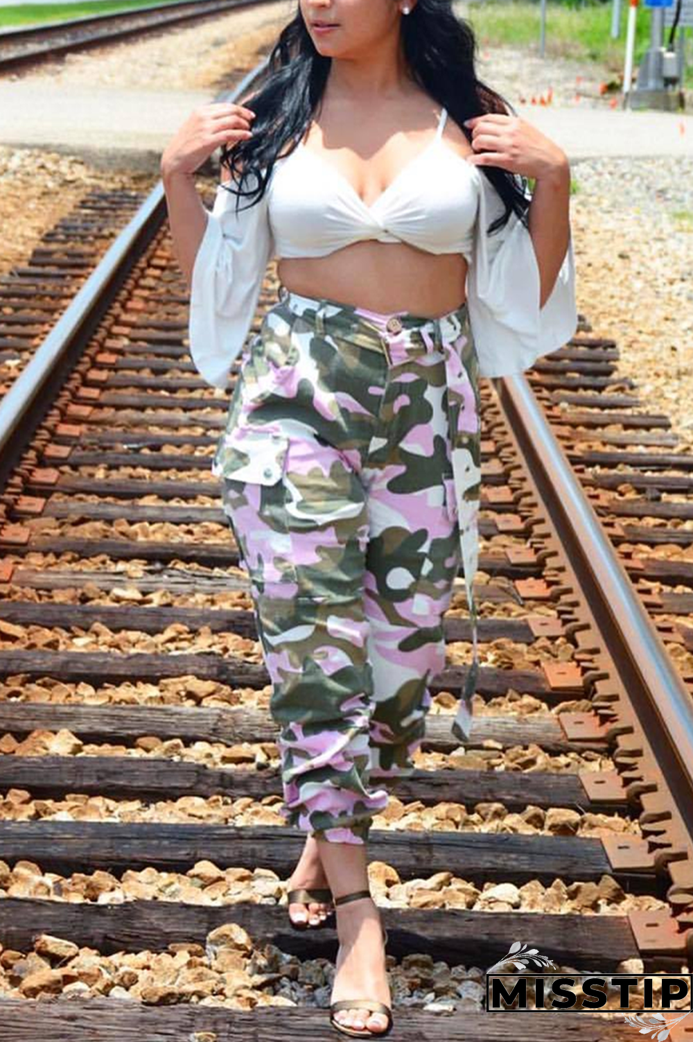 Yellow Zipper Fly Button Fly Mid Metal Zippered pencil Pants Pants