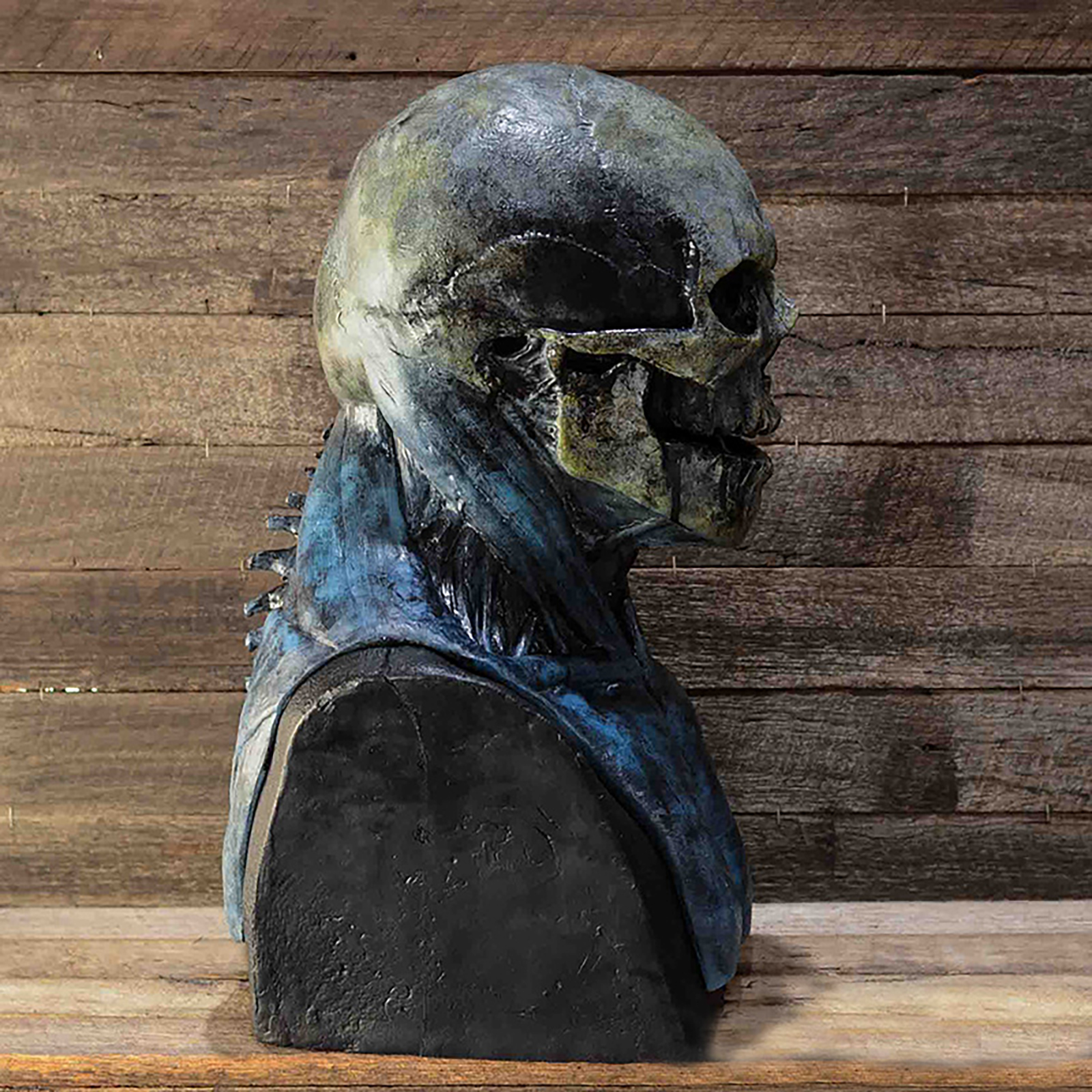

3D Skeleton Biochemical Mask Halloween Latex Skull Mask with Movable Jaw, 501 Original
