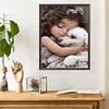 >SALE<5D DIY Full Round Drill Diamond Painting Big Eye Cute Girl Home Decor 30x40cm