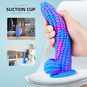 Corn Silicone Dildo with Suction Cup - Huge Anal Plug