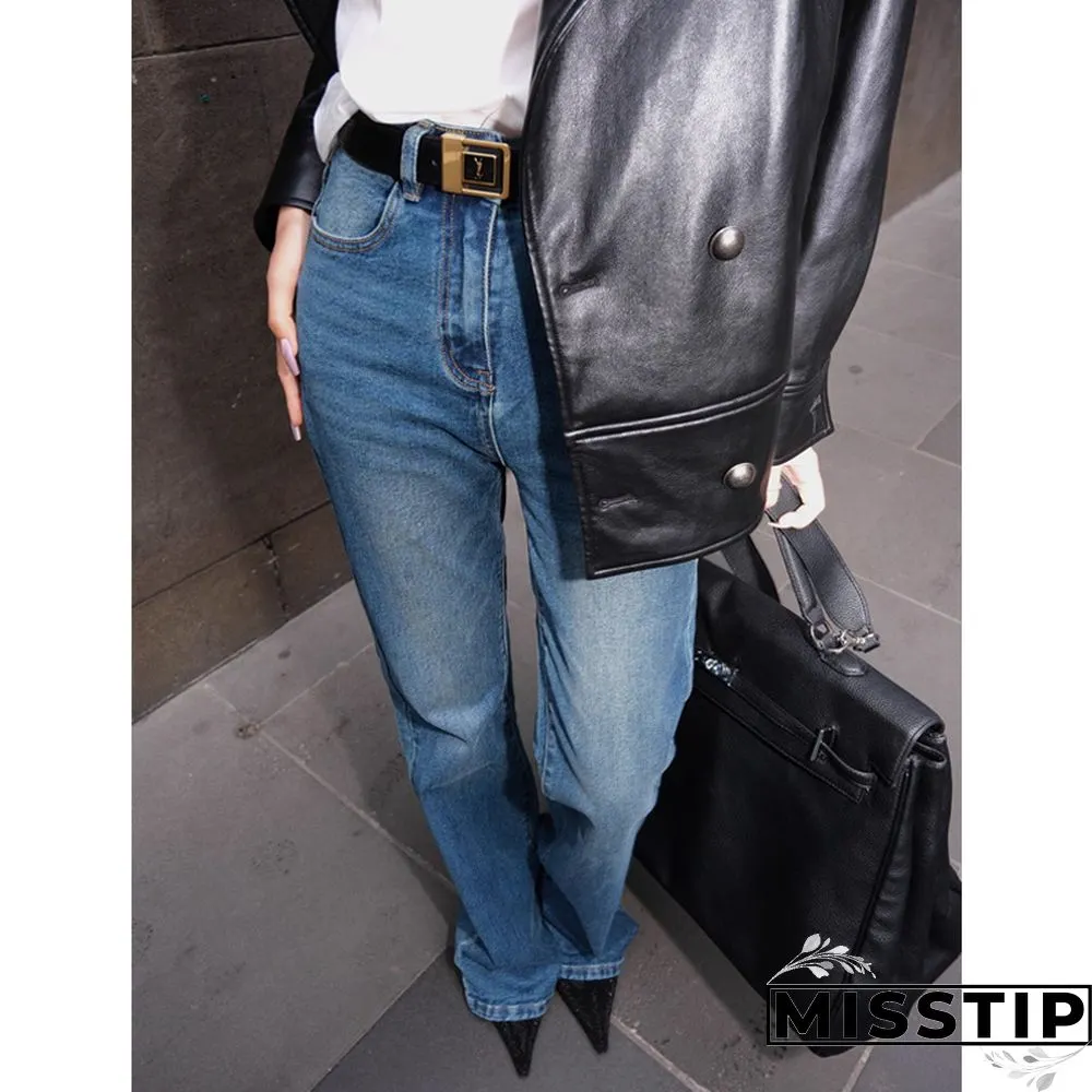 Casual Pockets Denim Jeans