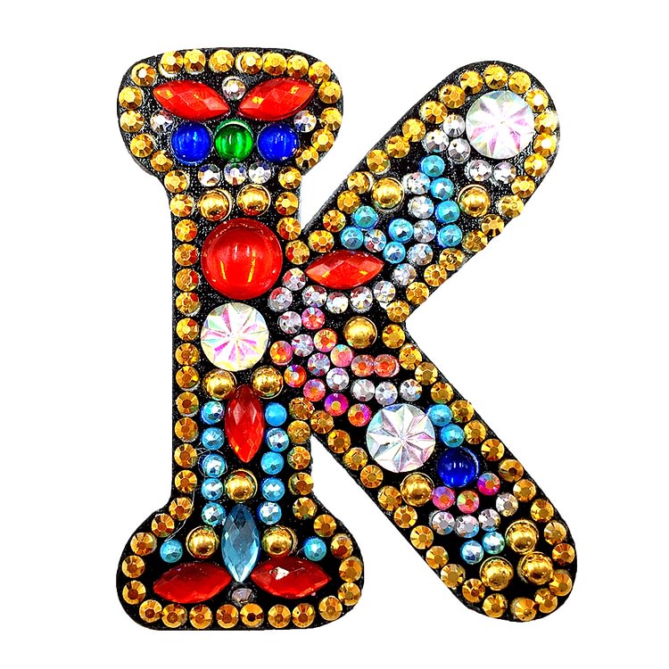 1 Pc DIY Diamond Painting Keychain - Lettre K