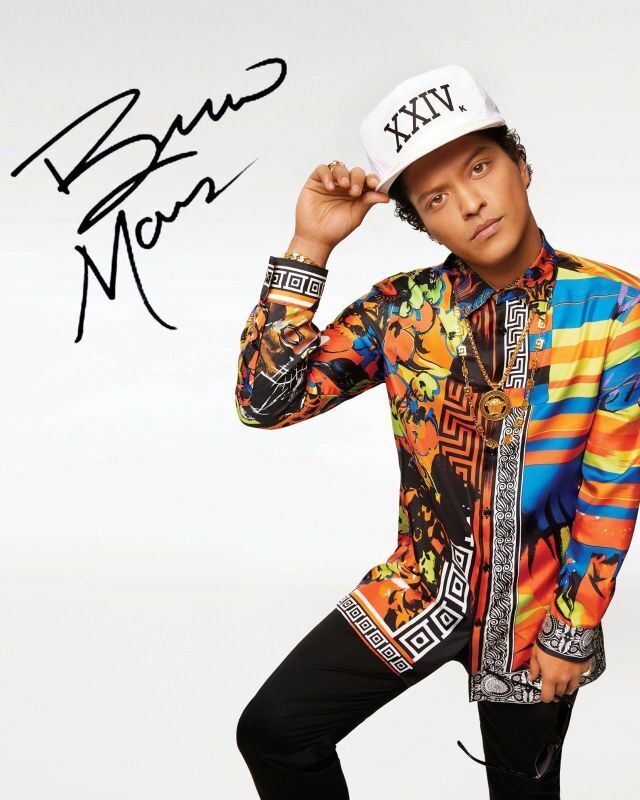 Bruno Mars Autograph Signed Photo Poster painting Print