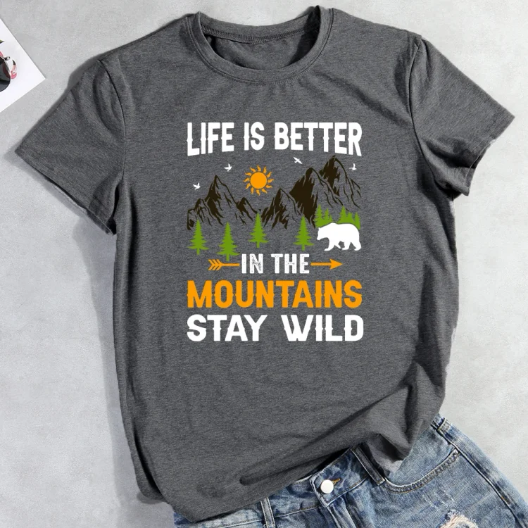 PSL-Life is better in  mountains T-Shirt-013130