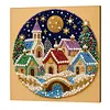 25x25cm DIY Pearl Painting Kit with Frame Self-Adhesive Canvas