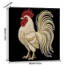 DIY Pearl Painting Rooster for Home Wall Decor with Frame(30x30cm)