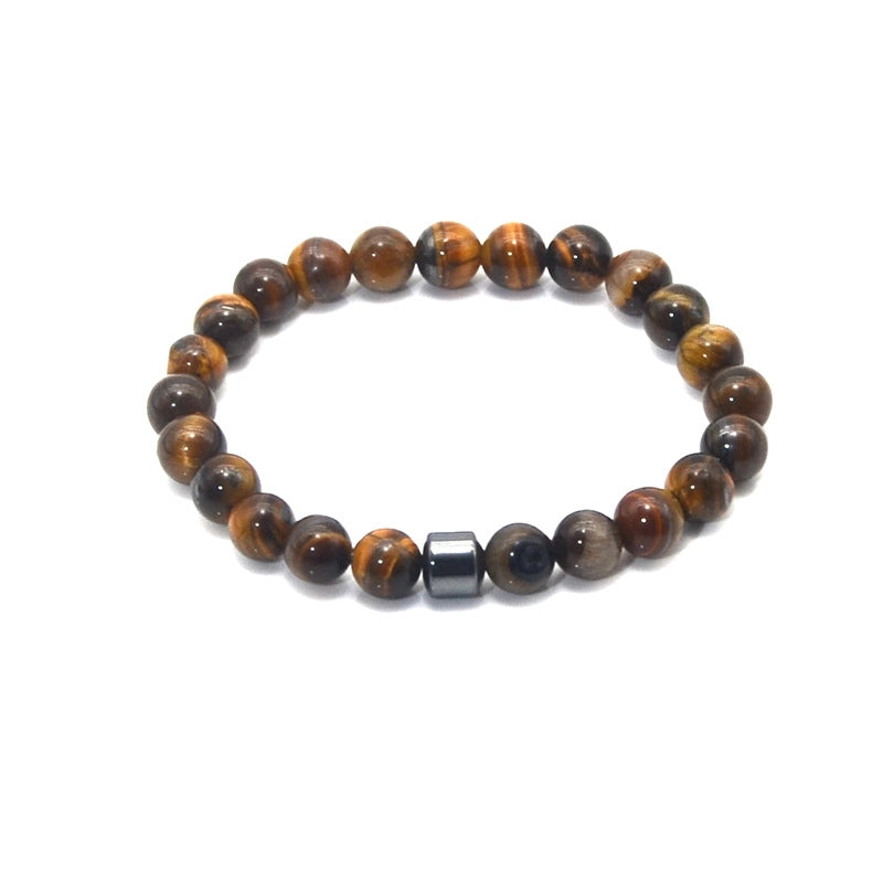 Best Selling Explosions Natural Volcanic Stone Colorful Energy Bracelet Agate Stone Natural Stone Bracelet