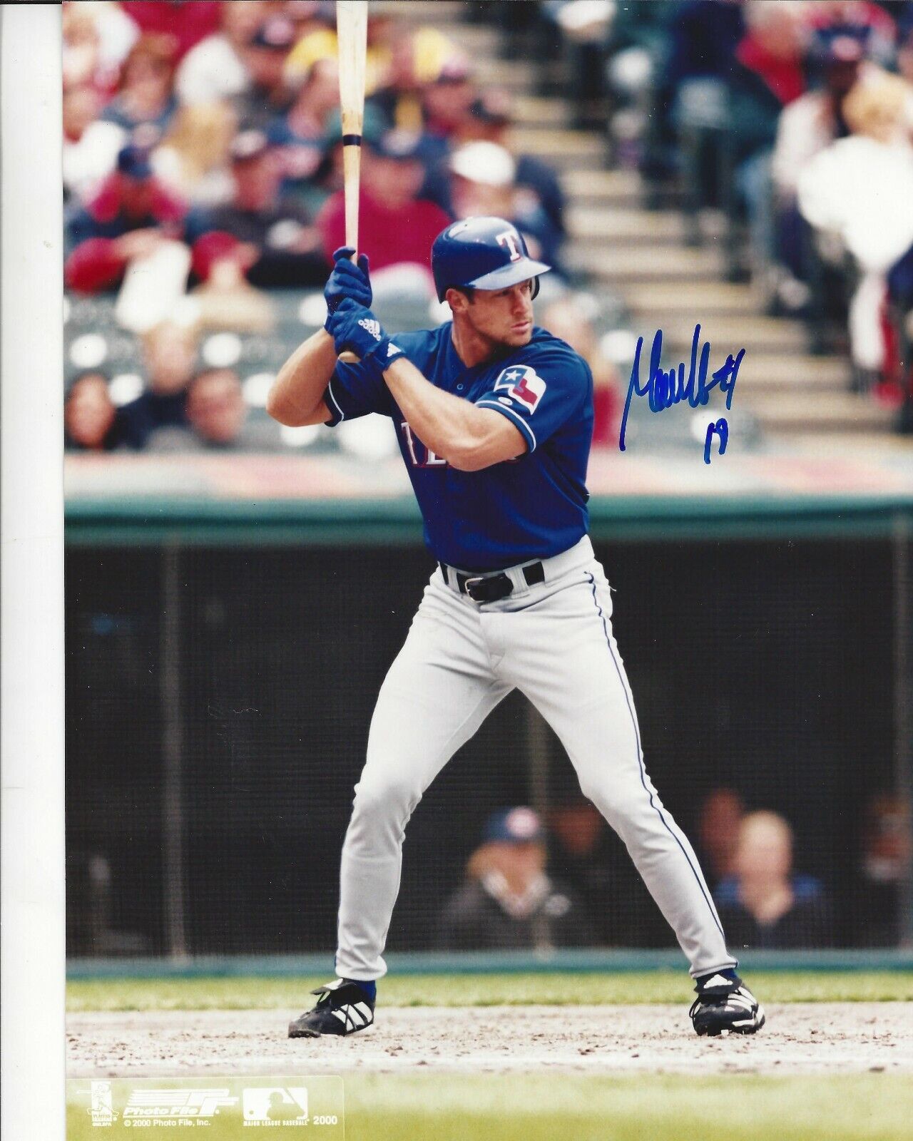 8x10 Autographed Gabe Kapler Texas Rangers In Person S015