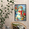 Diamond Painting-5D Full Round Drill Christmas Snowman(60*40 cm)