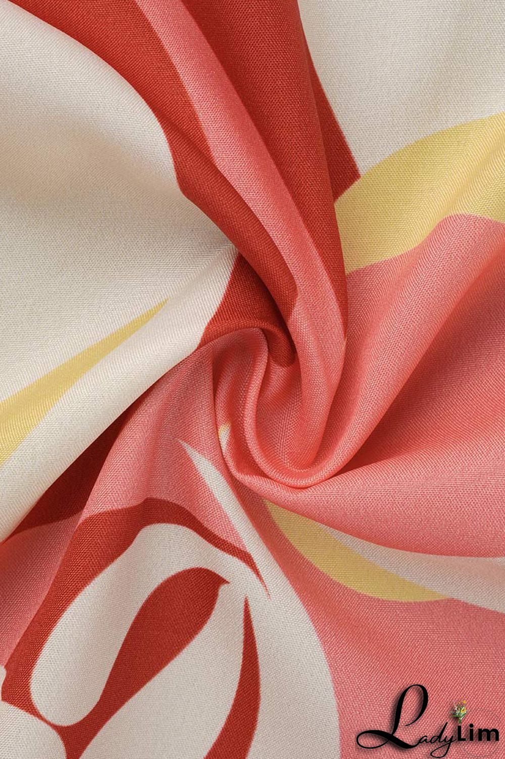 Red Fashion Casual Print Bandage Slit V Neck Long Sleeve Dresses