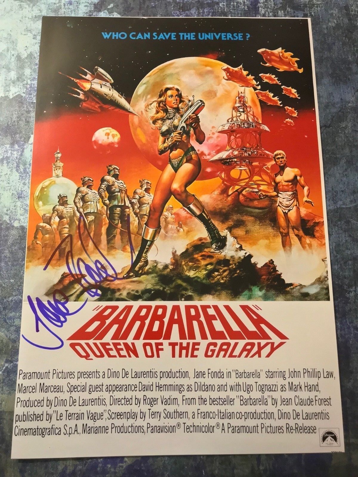 GFA Barbarella Movie * JANE FONDA * Signed Autographed 12x18 Photo Poster painting Poster COA