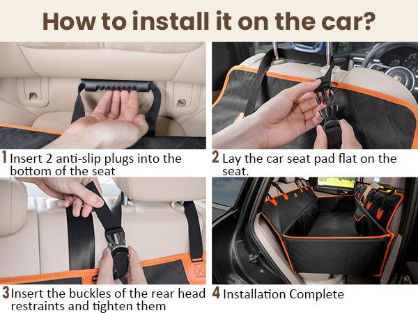 Product Introduction of 【TikTokShopBacktoSchool】Upgraded Back Seat Extender for Dogs with Impact Foam, Dog Car Seat Cover with Hard Bottom Holds 400lbs 12
