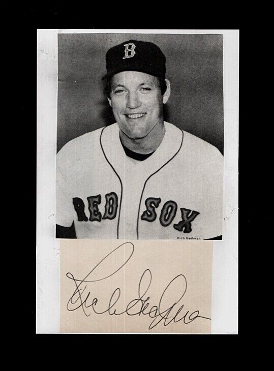 1980/90 RICH GEDMAN-BOSTON RED SOX AUTOGRAPHED VINTAGE CUT W/Photo Poster painting