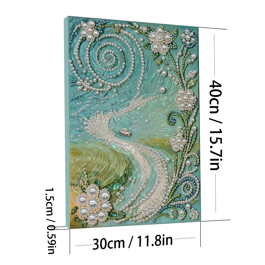 Path DIY Pearl Diamond Art Kits for Adults Home Decor With Frame 30x40cm