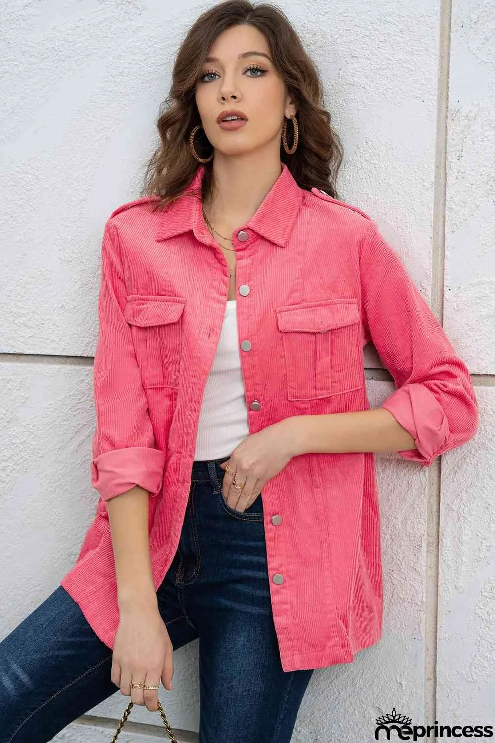 Button Down Collared Jacket