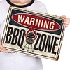 Warning BBQ Zone - Metal Tin Signs(8*12Inch/12*16Inch) - Bar
