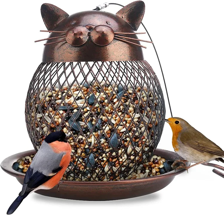 Squirrel proof feeder, cute cat shaped