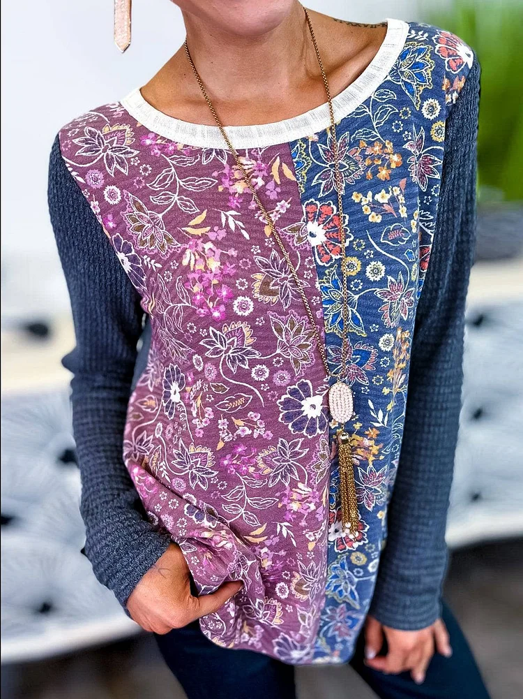 Regular Fit Crew Neck Ethnic Tops