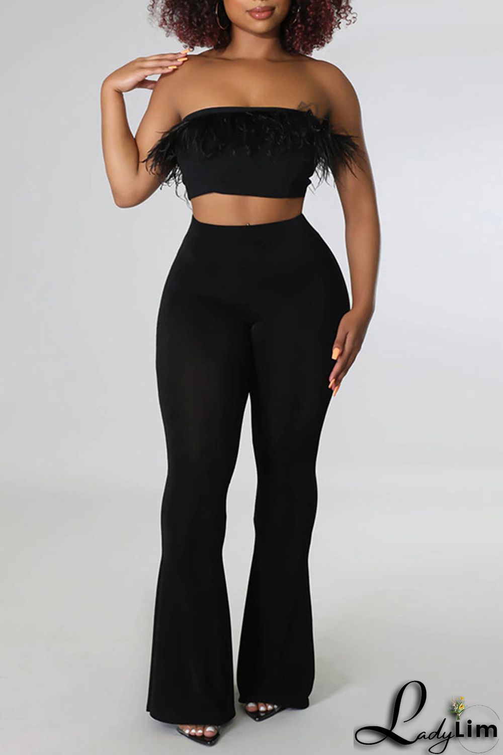 Rose Red Casual Solid Patchwork High Waist Speaker Solid Color Bottoms