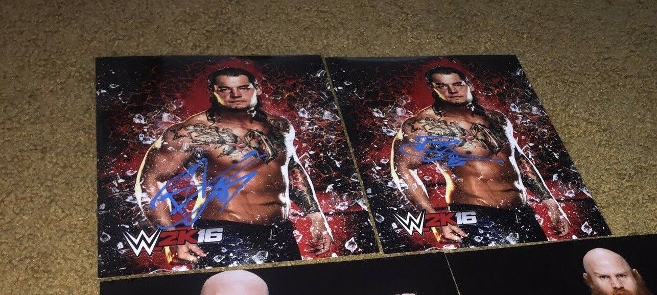 Lot of (2) BARON CORBIN SIGNED WWE 8X10 Photo Poster paintingGRAPH WRESTLING-EXACT PROOF