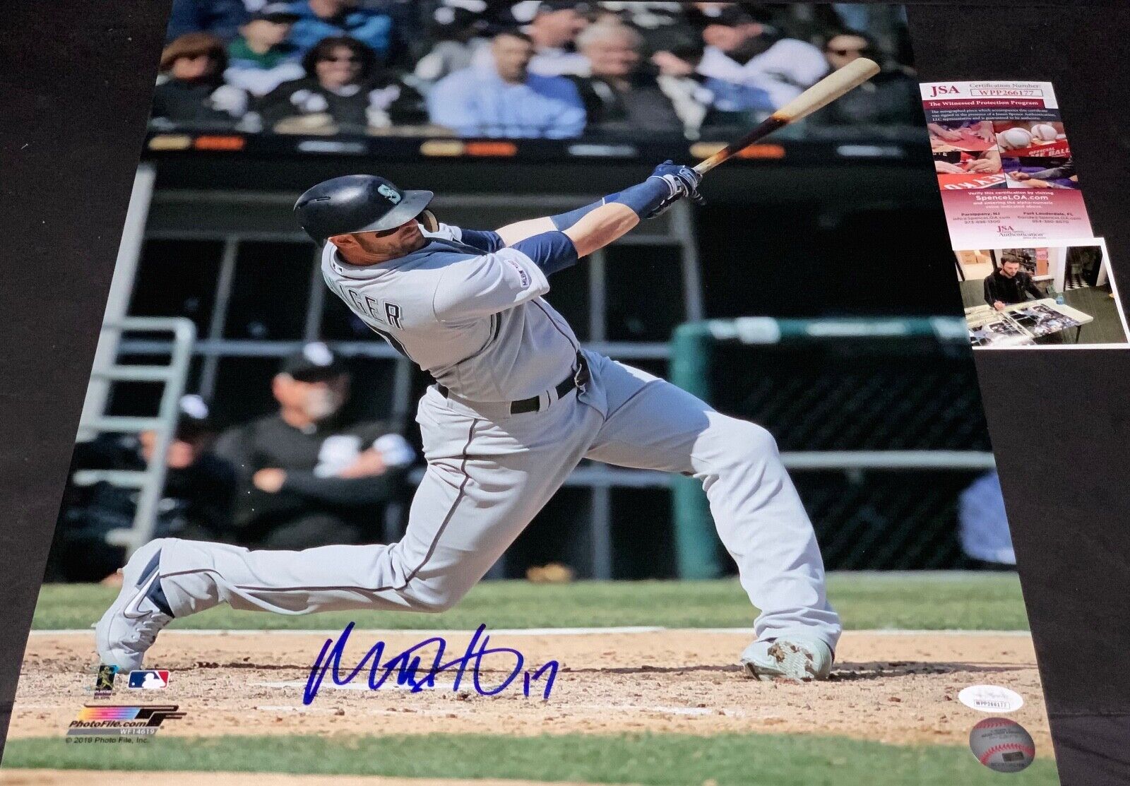 Mitch Haniger Seattle Mariners Autographed Signed 16x20 Photo Poster painting JSA WITNESS COA Y