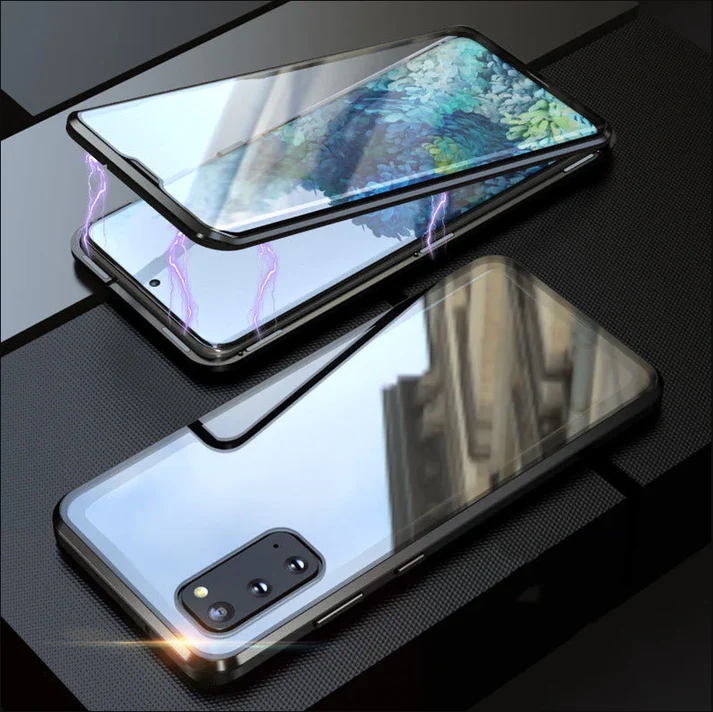 Anti-peeping Magnetic Tempered Glass Double-sided Phone Case For Samsung Galaxy